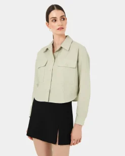 Kyla Crop Pocket Shirt