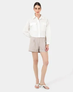 Kyla Crop Pocket Shirt