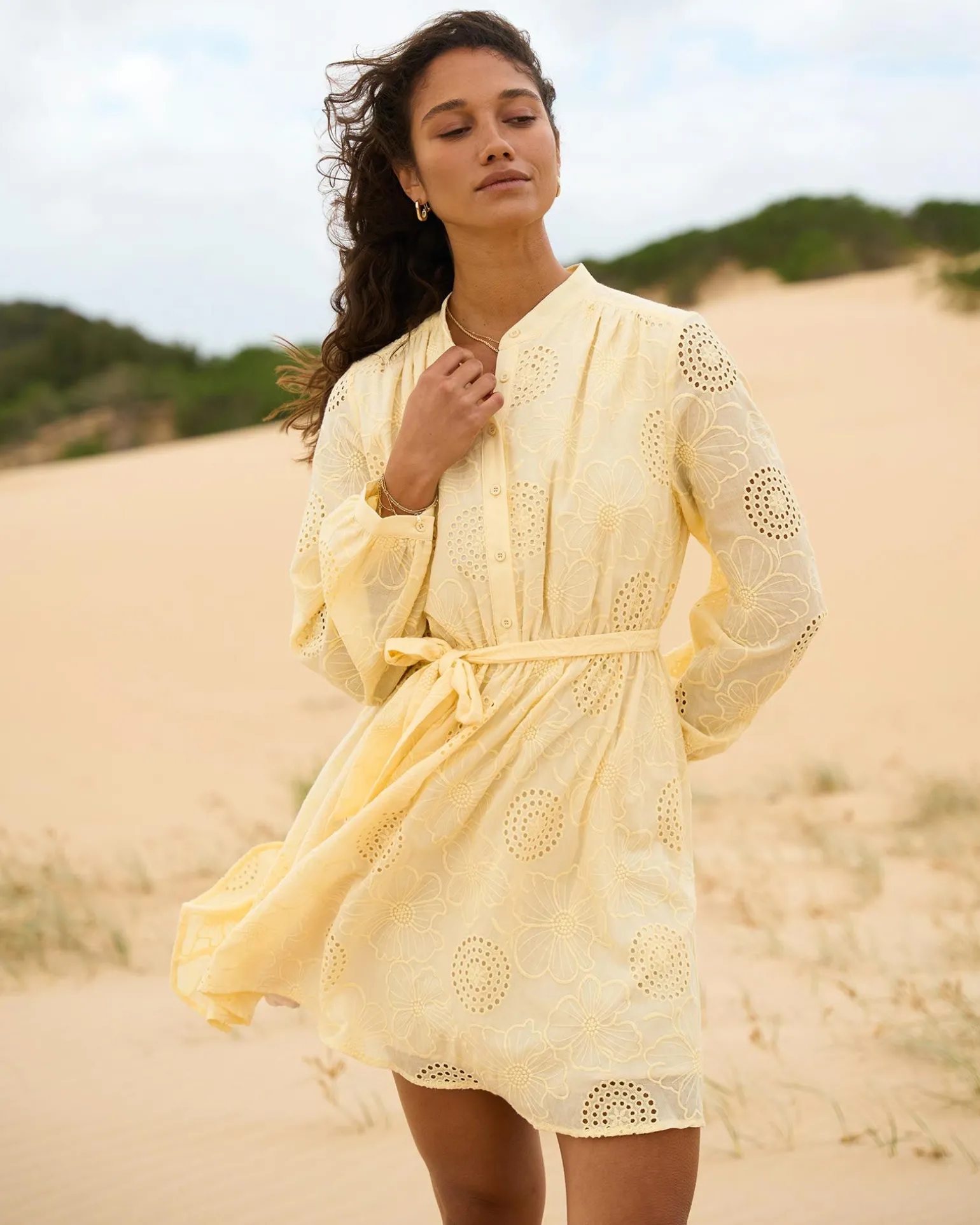 Lea Cotton Tie Dress