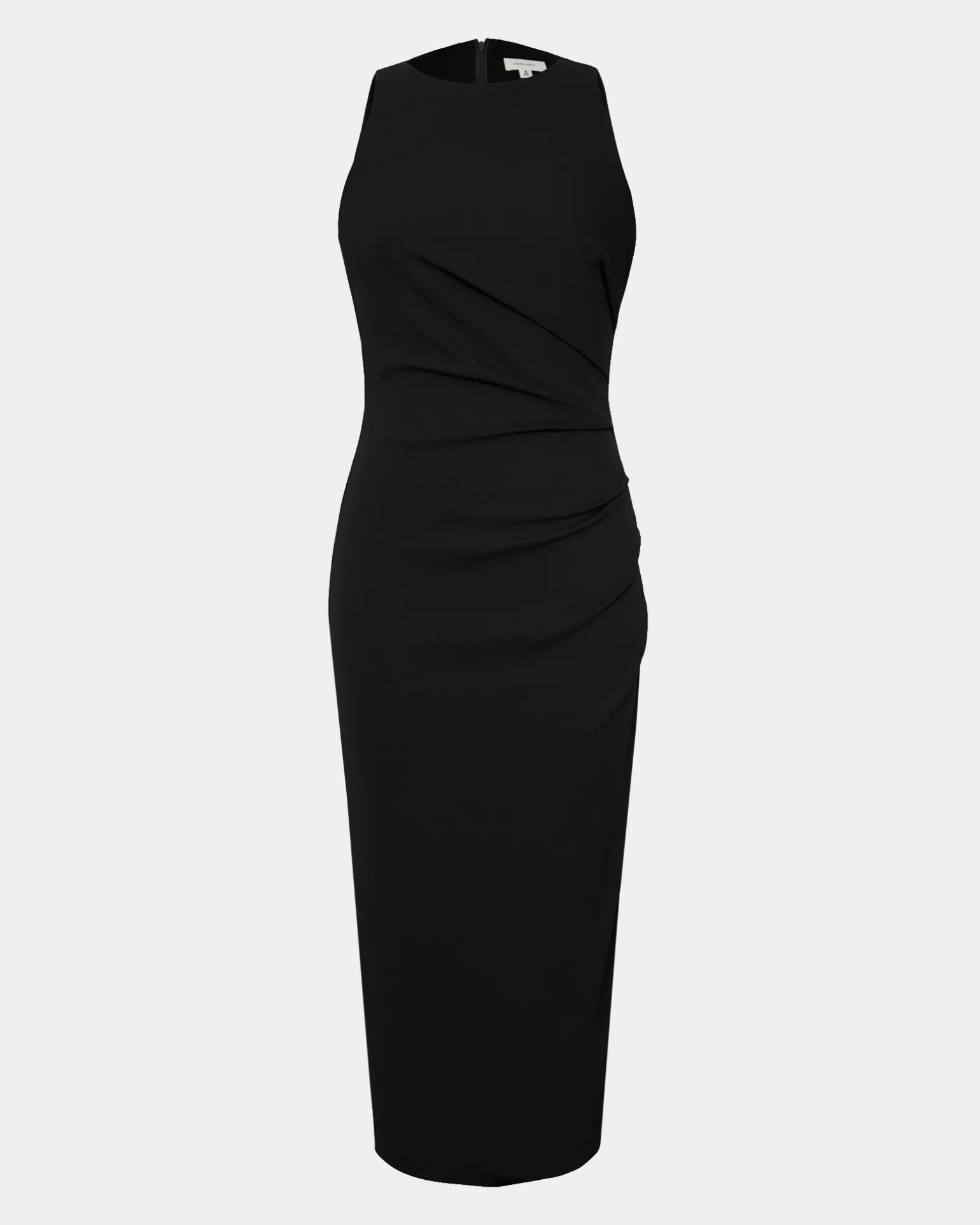 Leah Side Ruched Midi Dress