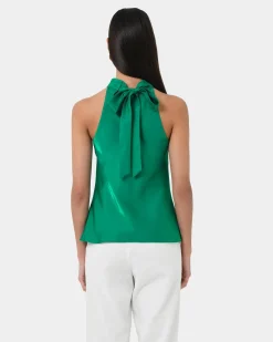 Leana Satin Bias Tie Top
