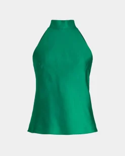 Leana Satin Bias Tie Top