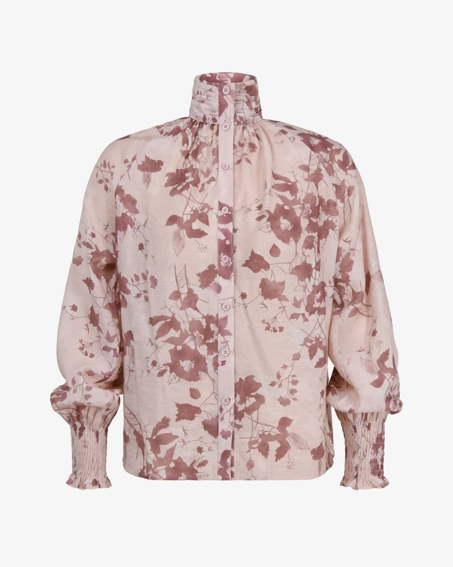Lesley High Neck Floral Blouse