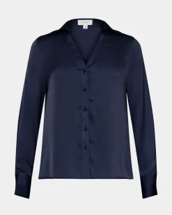 Lila V-neck Satin Blouse