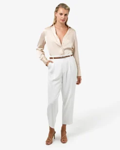 Lila V-neck Satin Blouse