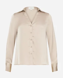 Lila V-neck Satin Blouse