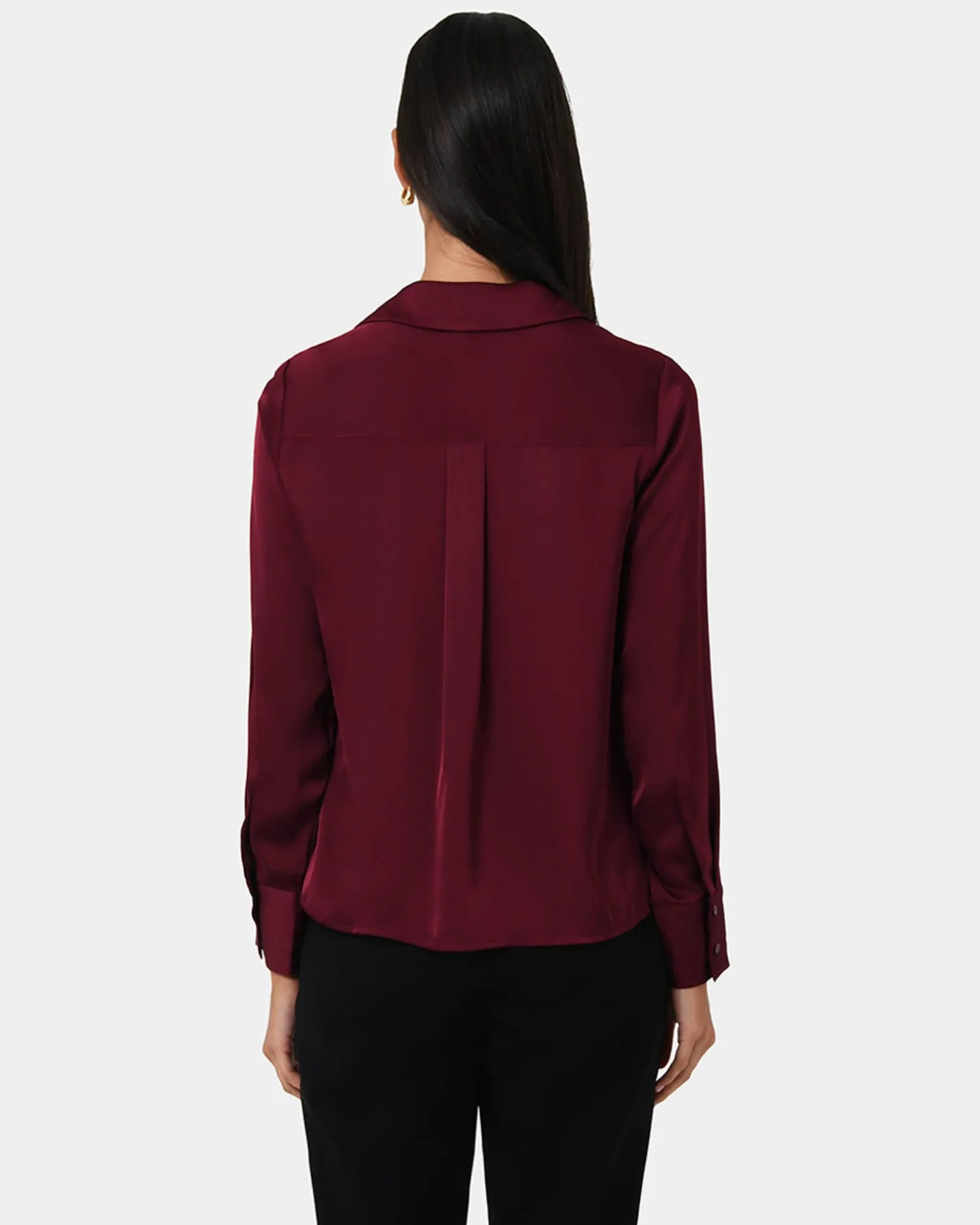 Lila V-neck Satin Blouse