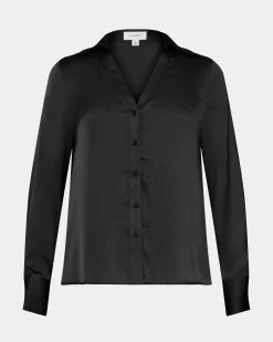 Lila V-neck Satin Blouse