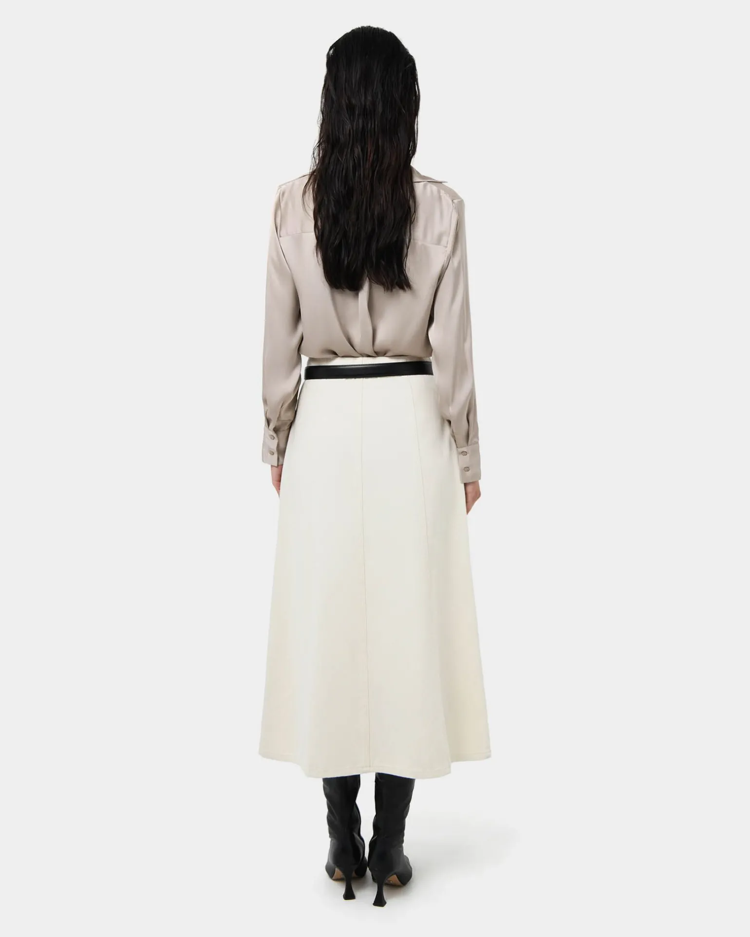 Lila V-neck Satin Blouse