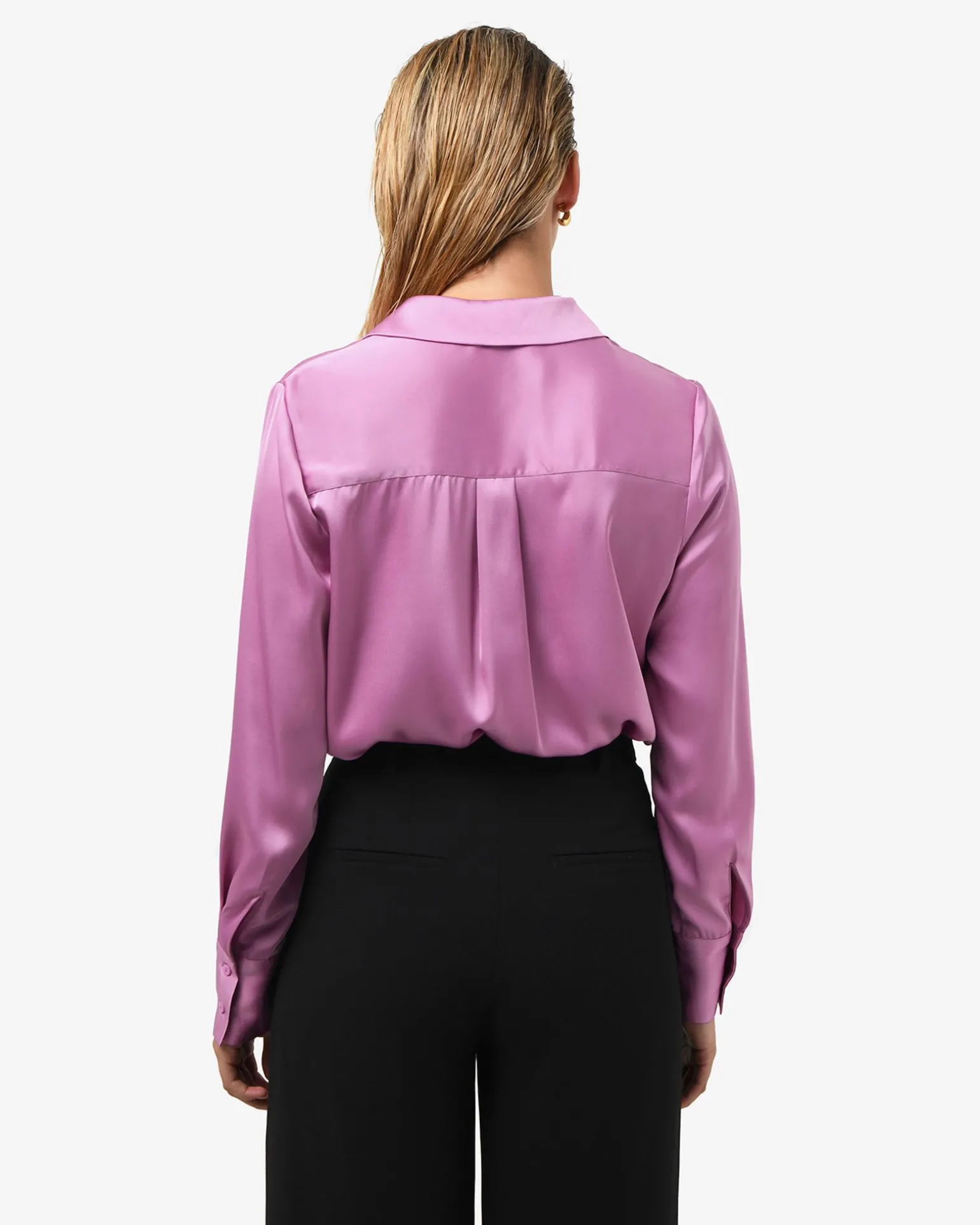 Lila V-neck Satin Blouse