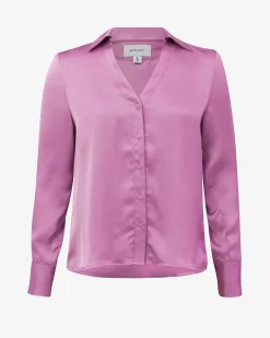 Lila V-neck Satin Blouse