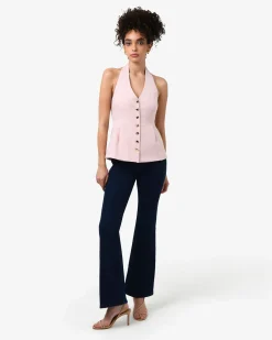 Lola Halter Neck Peplum Vest