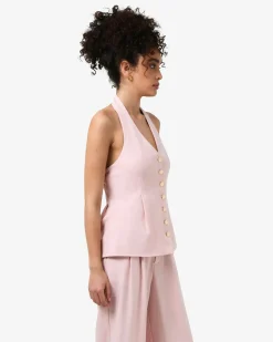 Lola Halter Neck Peplum Vest