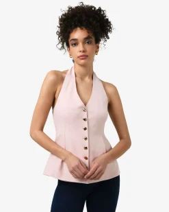 Lola Halter Neck Peplum Vest