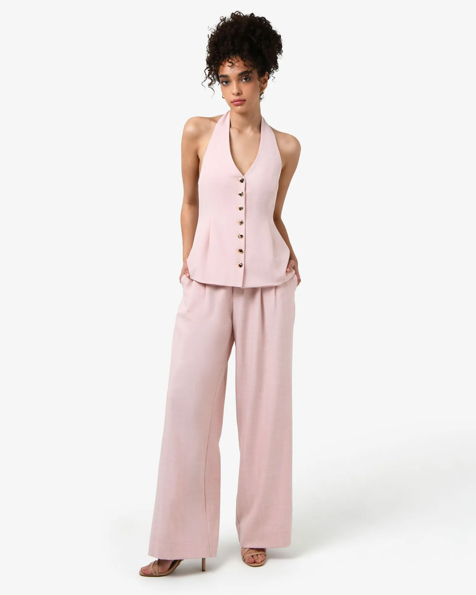 Lola Halter Neck Peplum Vest