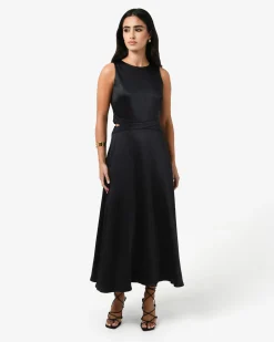Louisa Cut Out Satin Dress