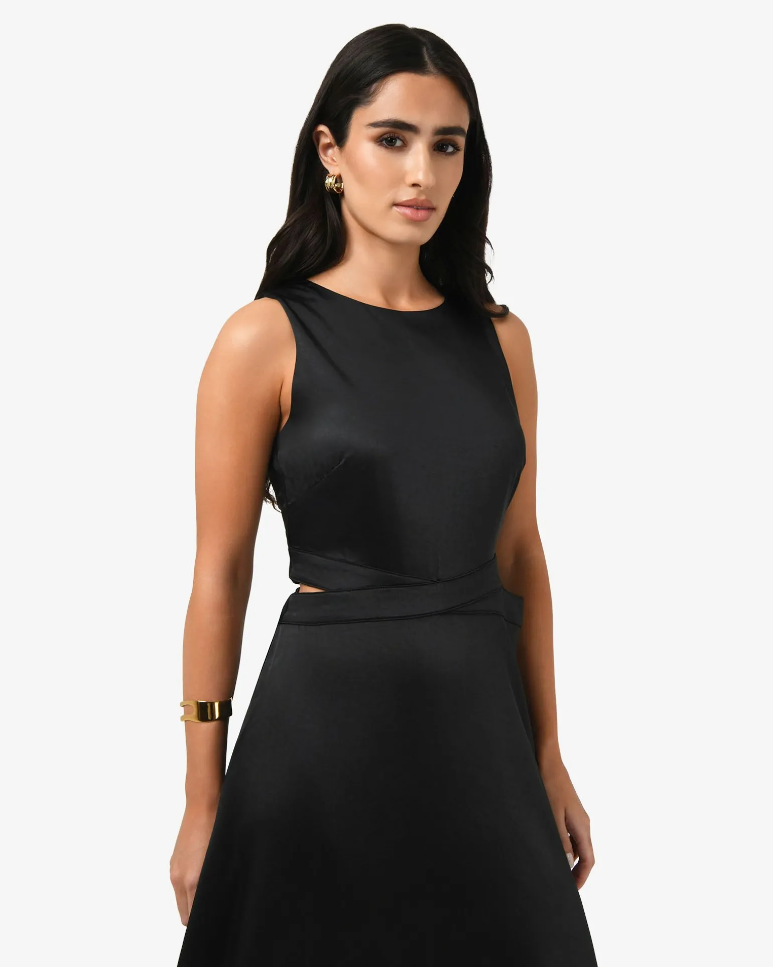 Louisa Cut Out Satin Dress