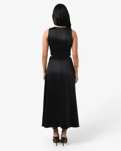Louisa Cut Out Satin Dress