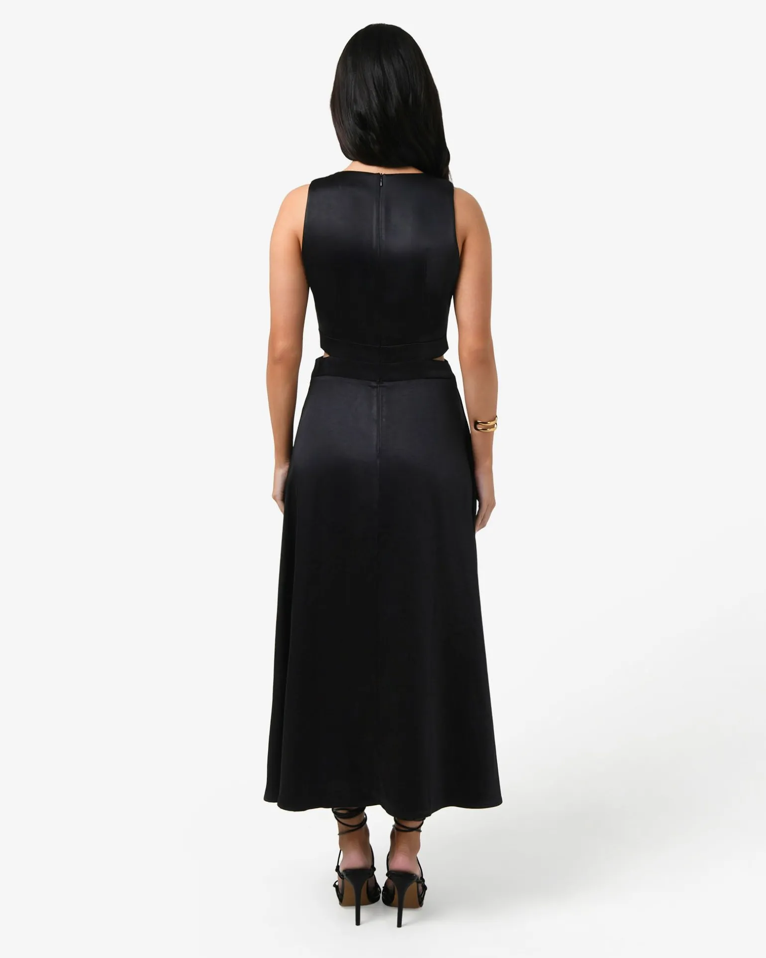 Louisa Cut Out Satin Dress