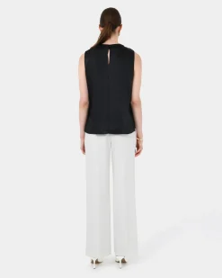 Louisa Round Neck Satin Top