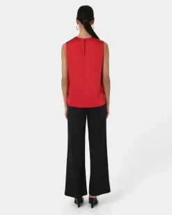 Louisa Round Neck Satin Top