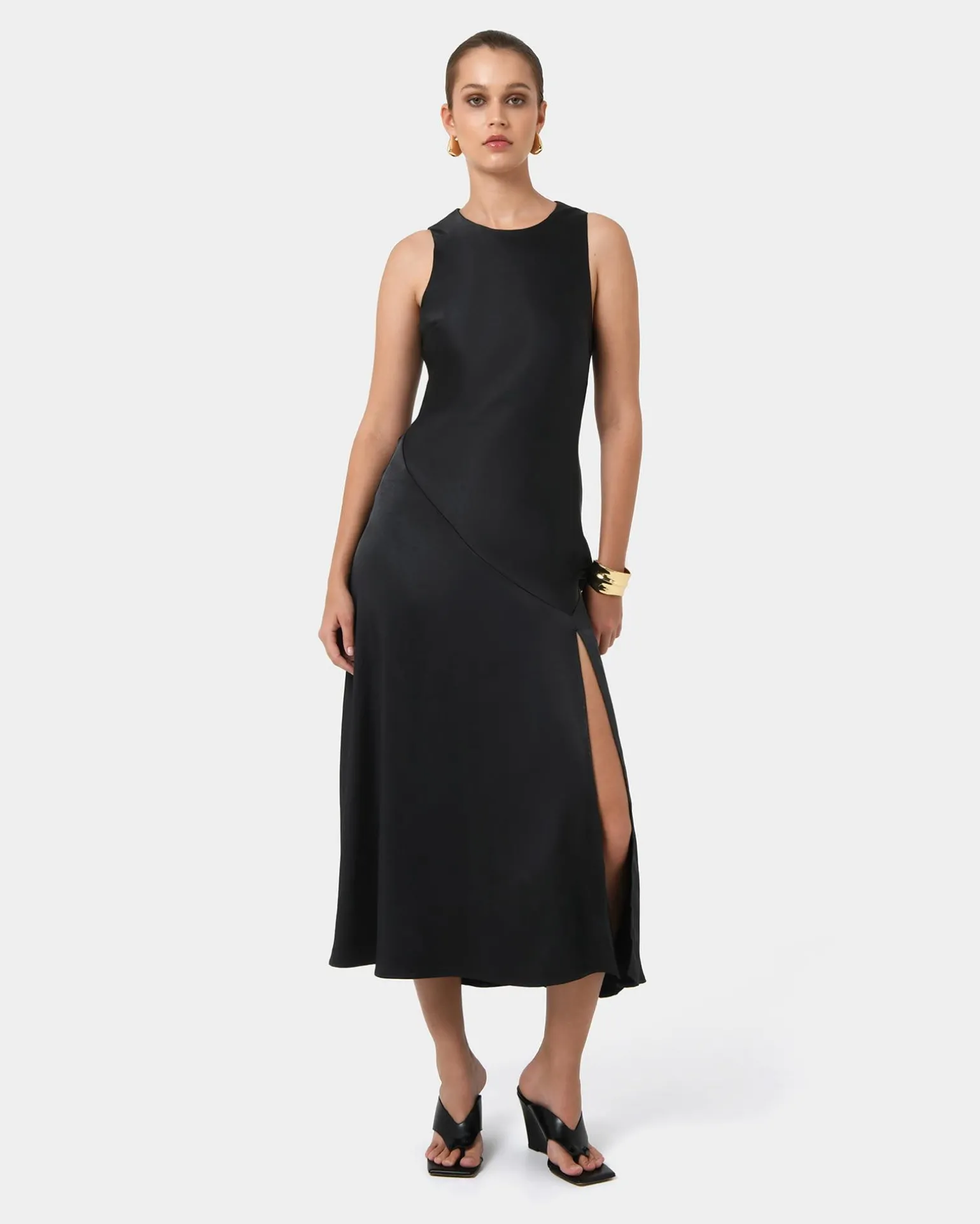 Louisa Satin Bias Dress