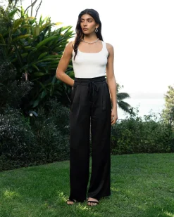 Louisa Wide Leg Satin Pants