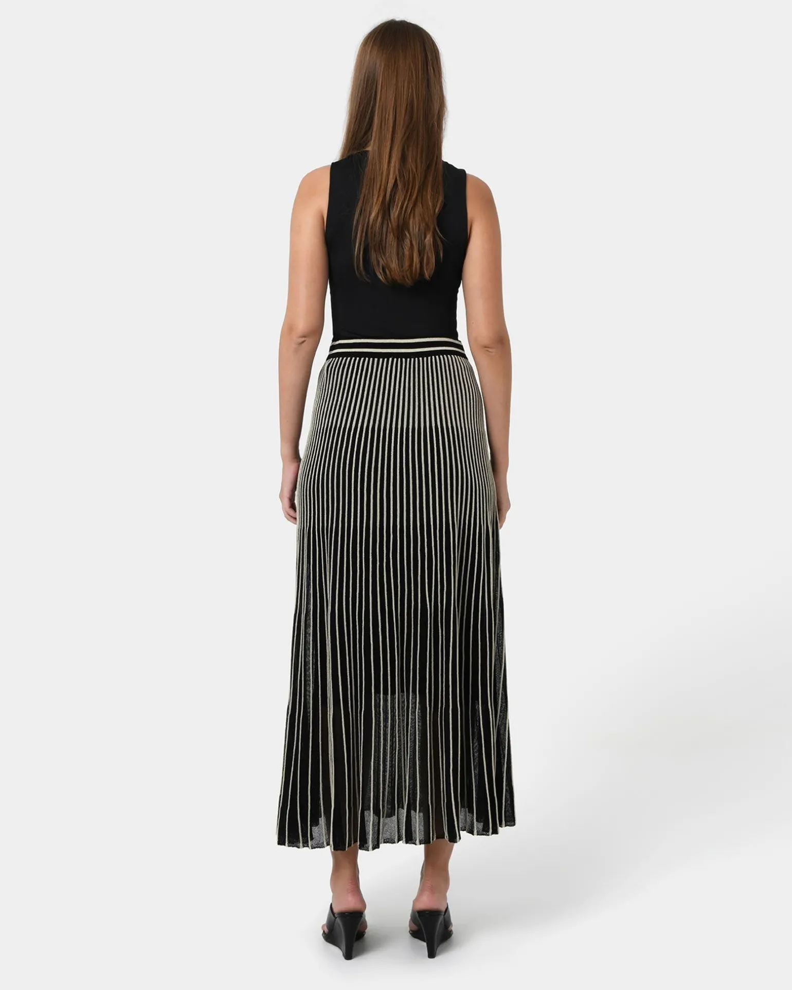 Lucy Pleat Knit Midi Skirt