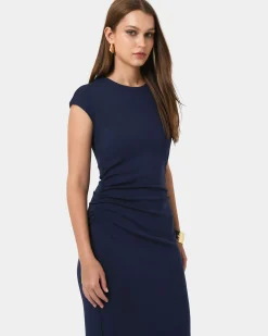 Lulu Ruched Midi Dress