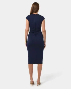 Lulu Ruched Midi Dress