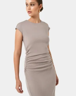 Lulu Ruched Midi Dress