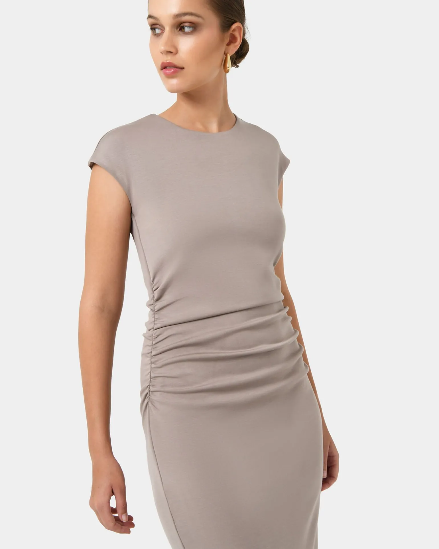 Lulu Ruched Midi Dress