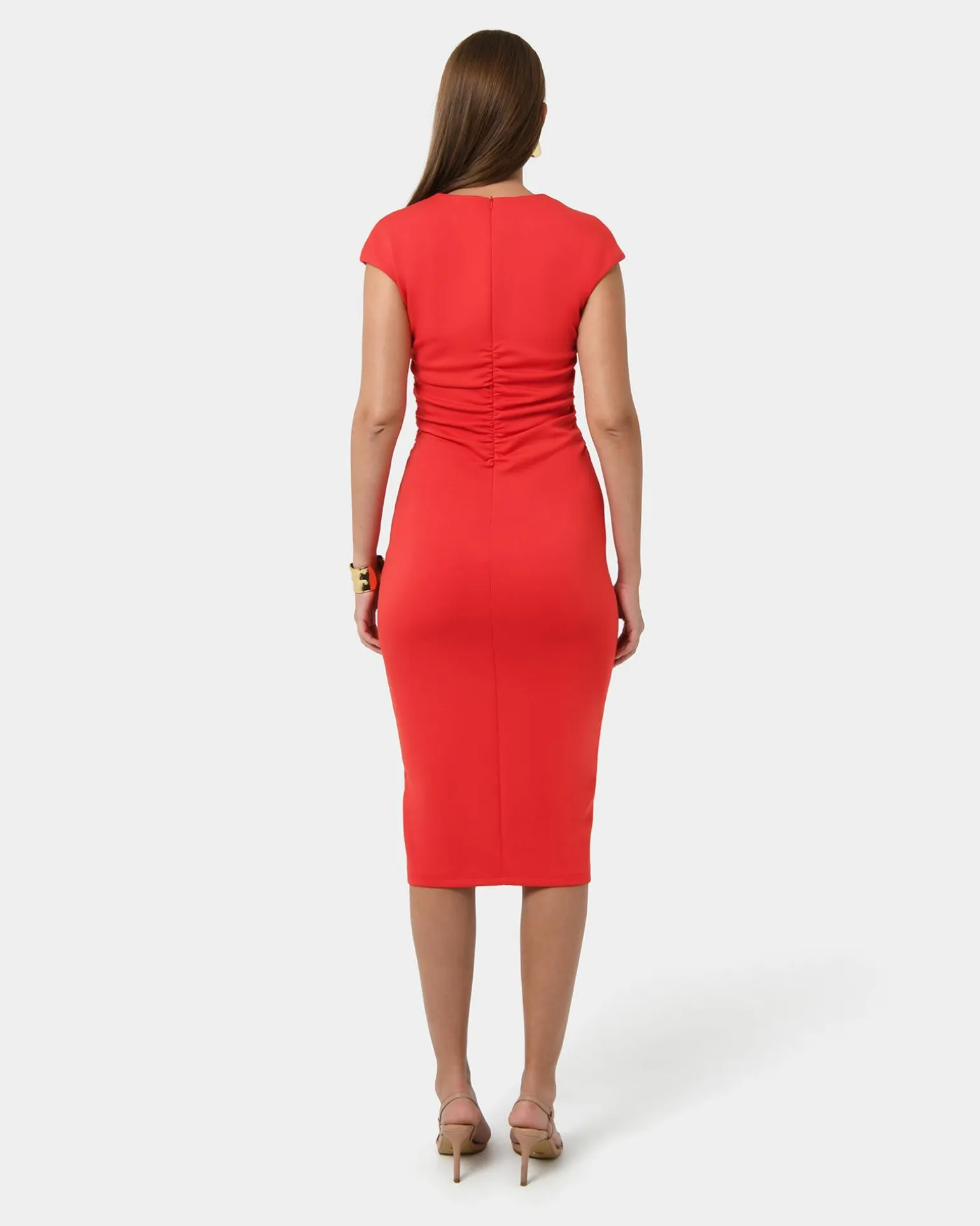 Lulu Ruched Midi Dress