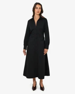 Lune Ruched Shirt Dress