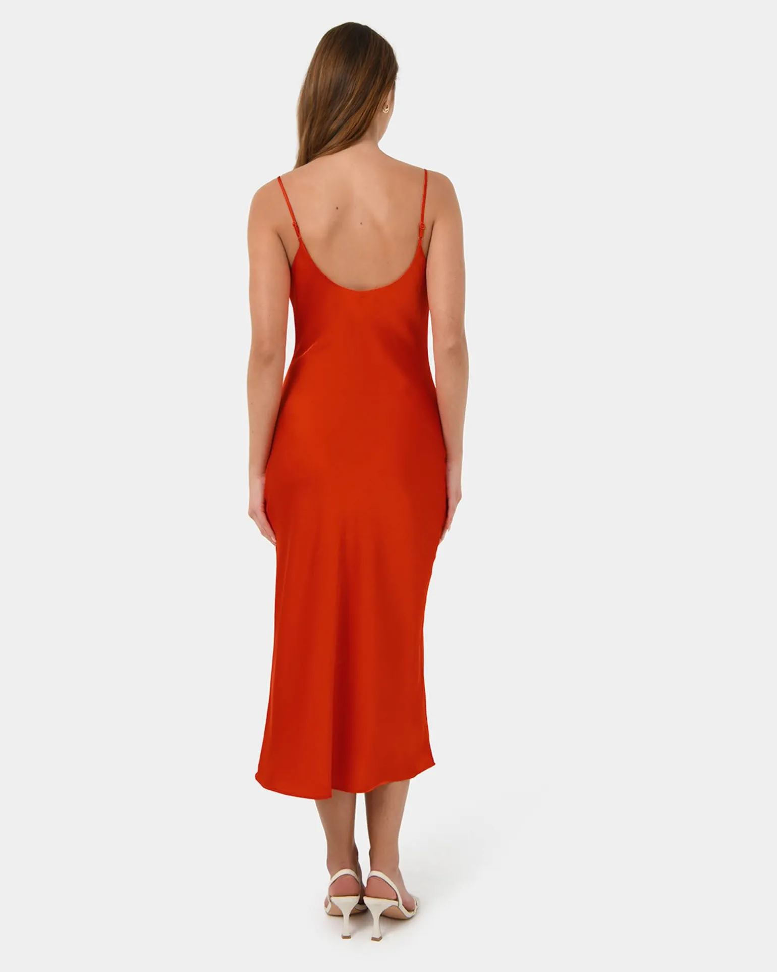 Mae Side Ruched Satin Dress