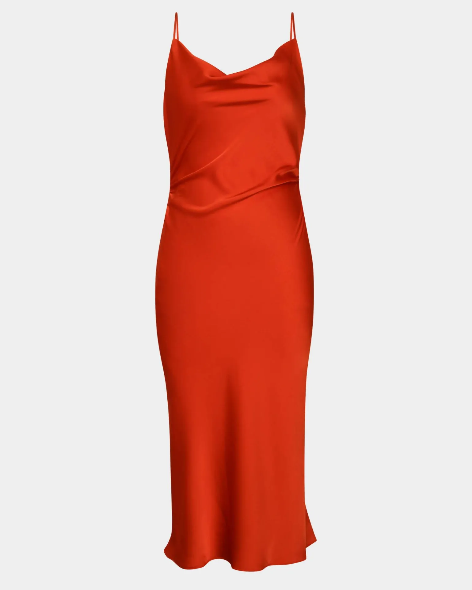 Mae Side Ruched Satin Dress