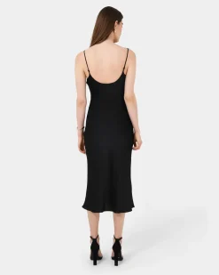 Mae Side Ruched Satin Dress