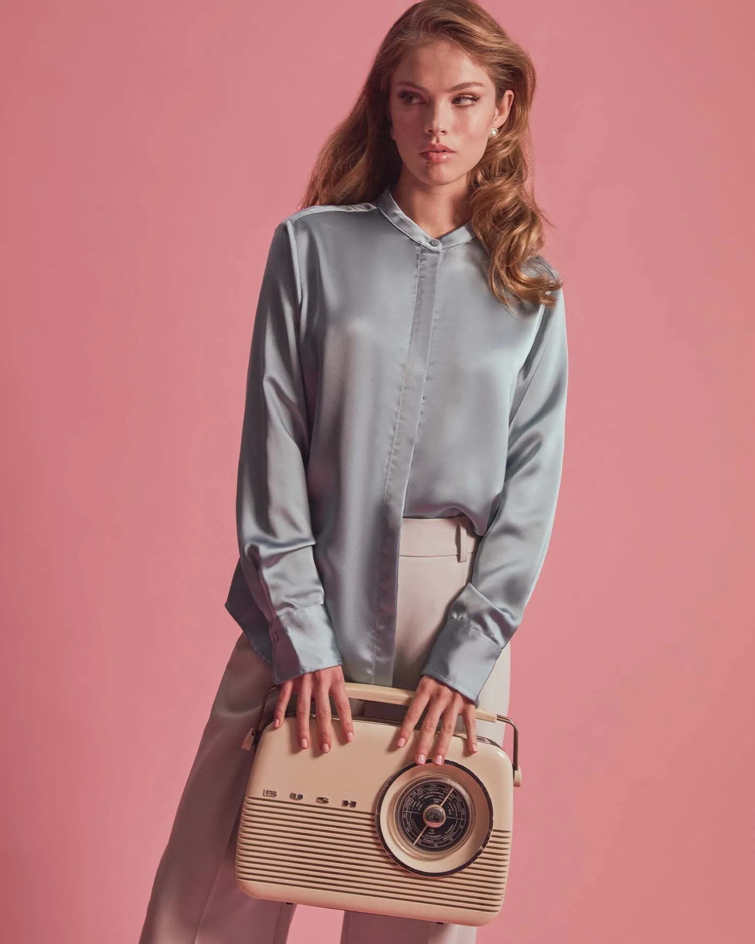 Maira Stand Collar Blouse