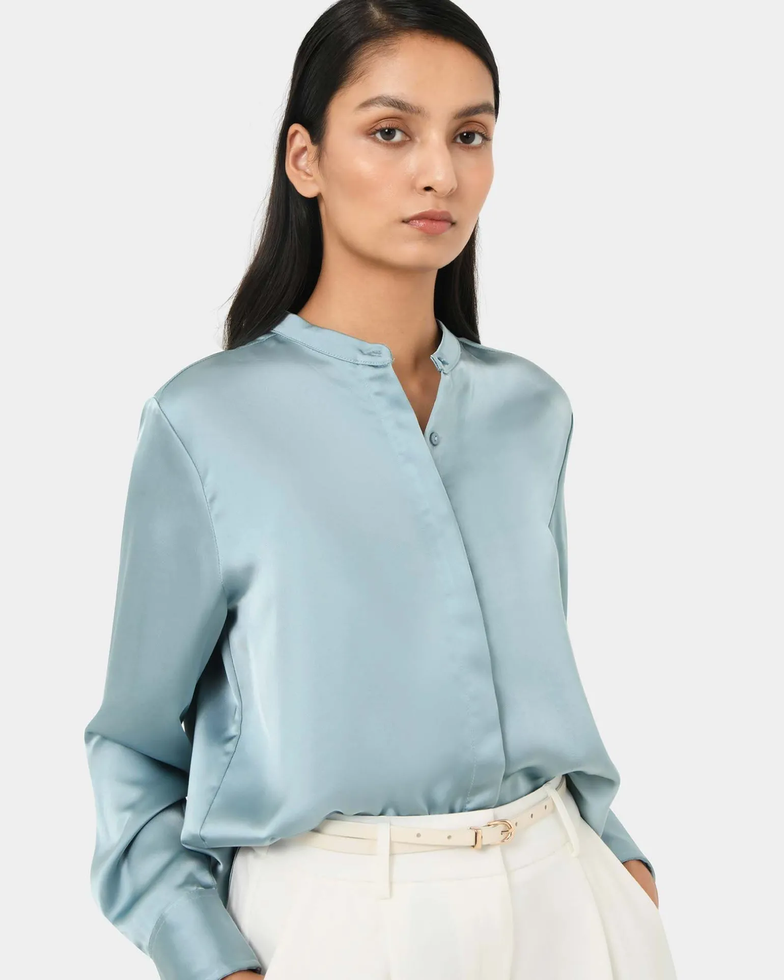 Maira Stand Collar Blouse