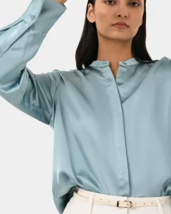 Maira Stand Collar Blouse