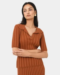 Manhattan Polo Knit Top