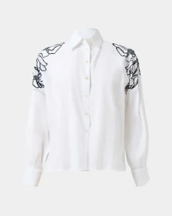 Maren Embroidered Cotton Shirt