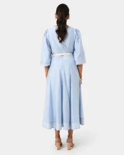 Marlie Puff Sleeve Midi Dress
