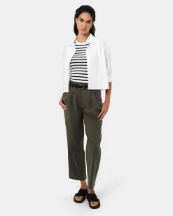 Mazzy Cotton Belted Trousers
