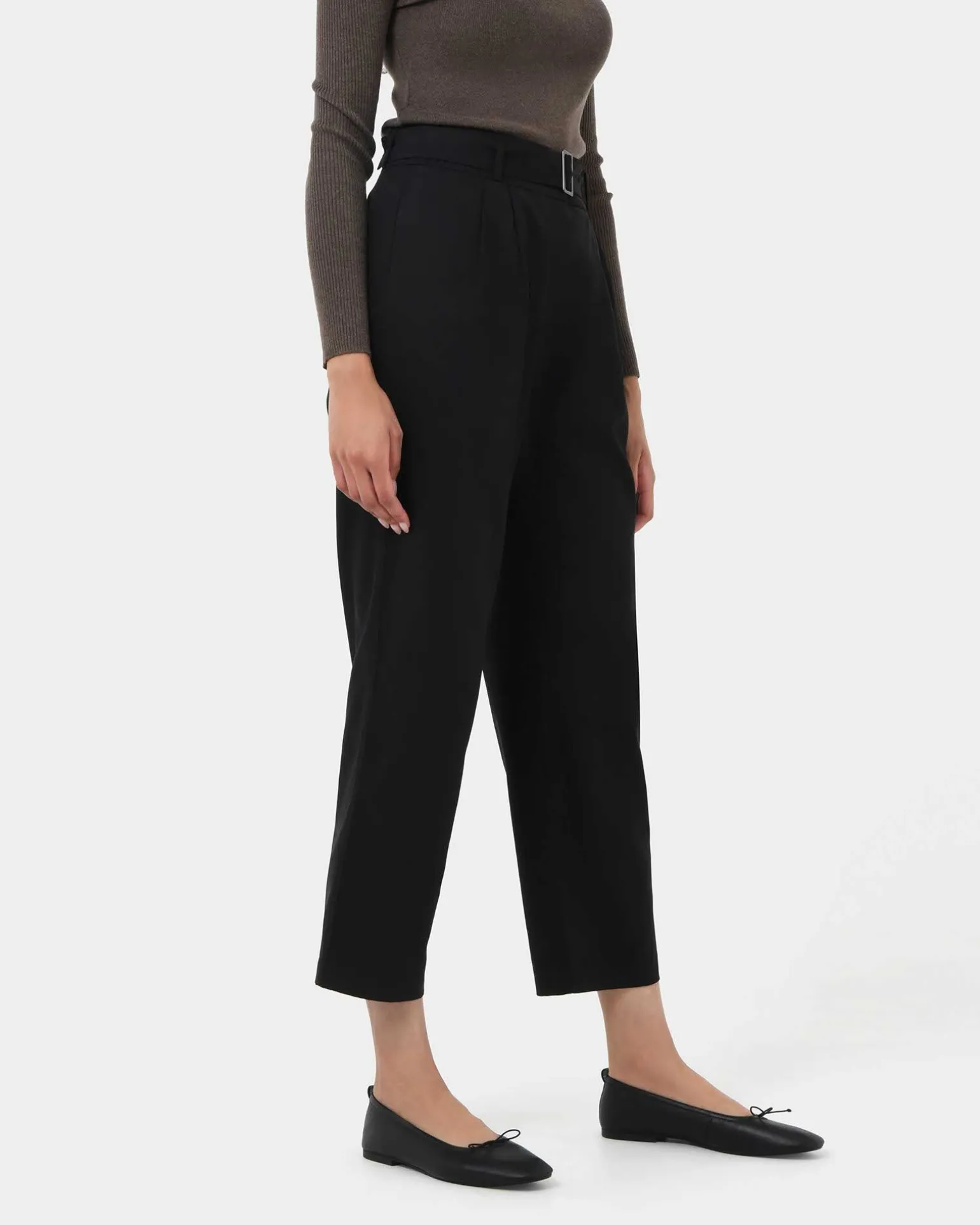 Mazzy Cotton Belted Trousers
