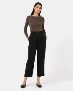 Mazzy Cotton Belted Trousers