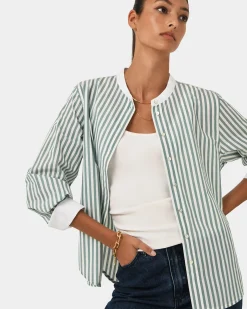 Melie Cotton Stripe Shirt