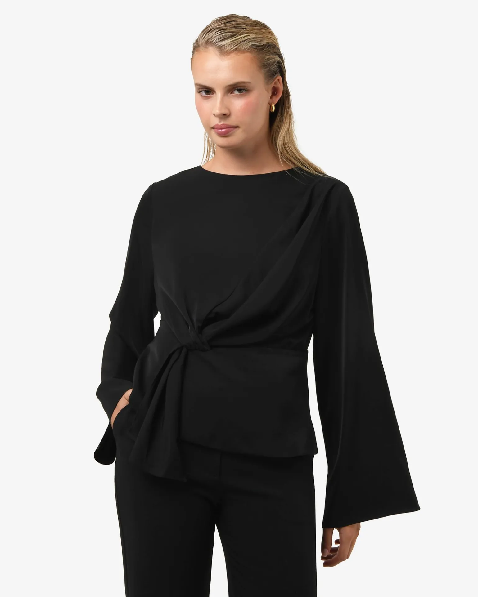 Melody Long Sleeve Draped Top
