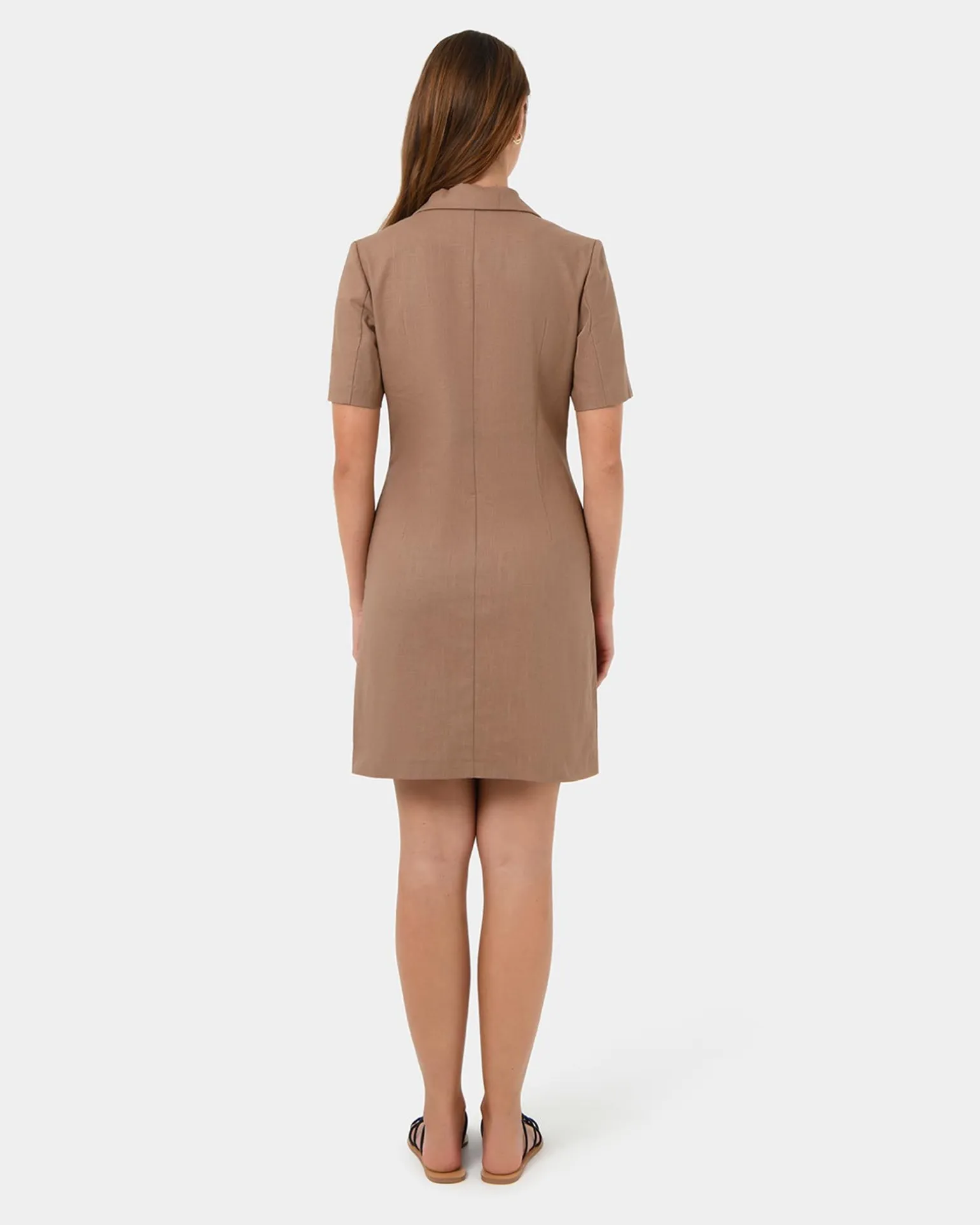 Nia Button Linen Dress