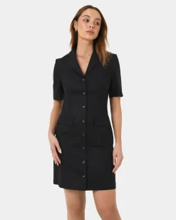 Nia Button Linen Dress